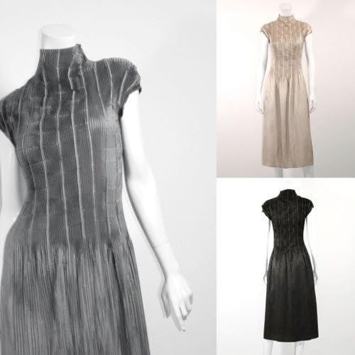 Amazon スペッチオ Specchio クリスタルクラッシュプリーツスタンドネックワンピース フォーマル Free ベージュ コート ジャケット 通販