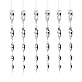 Houseables Owl Decoy, Hawk Repellent Rod, Device To Scare Birds Away, 6 Pack, 12 Inch, Silver Coated Plastic, Wind Twisting Reflector, Mirror Style Repellers, Waterfowl Deterrent, Bird Blinders