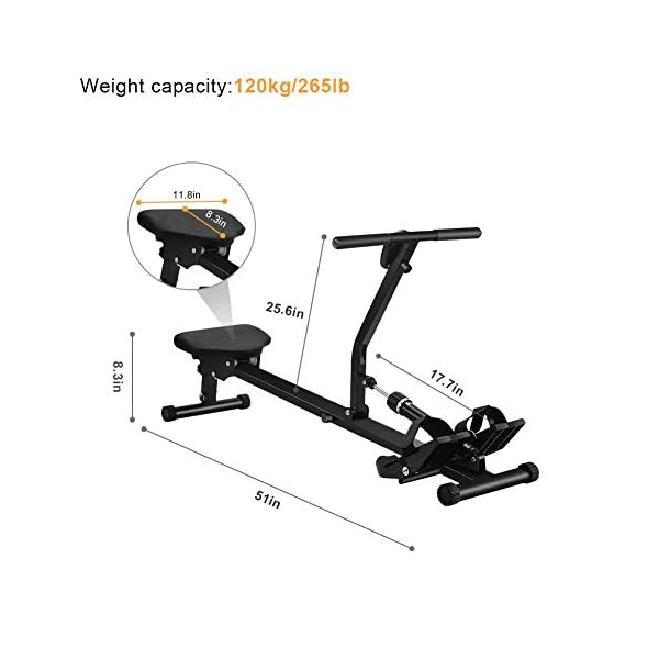 Cocoarm-Home-Foldable-fitness-rowing-machine-rowing-machines-Can-load-120-kg-With-a-quiet-magnetic-brake-system-ball-bearing-rowing-seat-Adjustable-resistance-rudder-with-LCD-display-black Sports Rowing Machine, Fitness Rowing Machine Aerobic Rowing Machine rowing machines for home foldable Heavy rowing…