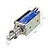 uxcell DC 12V 1A 10mm Stroke 600g Push Pull Type Open Frame Solenoid Electromagnet Black Wire Leads
