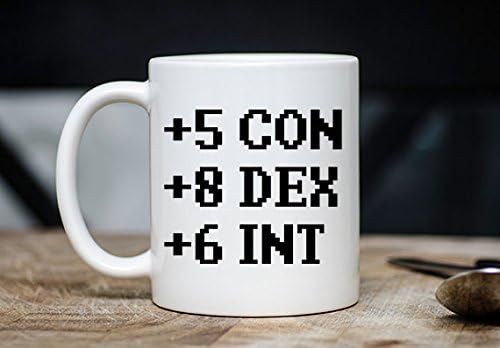 Dungeons and Dragons Coffee Mug - 11 Ounce Tea Cup - Awesome D20 Dice Roleplaying Teacup Gift - Dungeon Master DnD Mug Gift