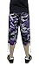 Access Men's Camouflage Cargo Shorts with Belt 42 Black-Purple