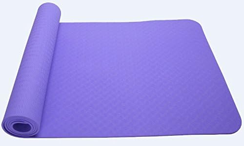 TPE Yoga Mat 6" Thick with Carrying Strap 100% Latex and PVC Free, Eco-Friendly (Sky Blue)