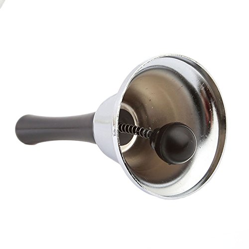 Home-organizer Tech Multi Purpose Steel Hand Bell Loud Call Bell Alarm (Silver) - Thumbnail 6