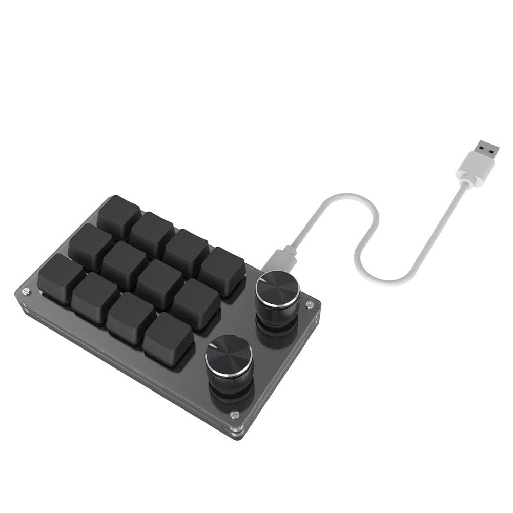 Mua 12 Keys Mini Keyboard with 2 Knobs Mechanical Keyboard One Hand DIY ...