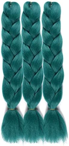 UHair Dark Slategray Kanekalon Braiding Hair Extensions Jumbo Braid Crochet Colorful Hair High Temperature Synthetic Fiber Hair Extension for Women(100G/pc, 3 pcs/lot)