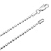 1.8mm Solid .925 Sterling Silver Military Ball Chain Necklace, 30 inches