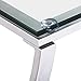 Yaheetech Glass Small End Side Table Living Room Coffee Sofa Table Chrome Finish
