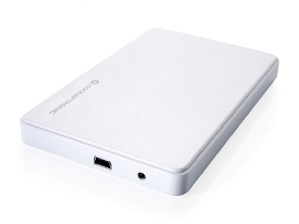 Conceptronic Enclosure for 2.5 inch USB 2.0 SATA Hard Drive - White