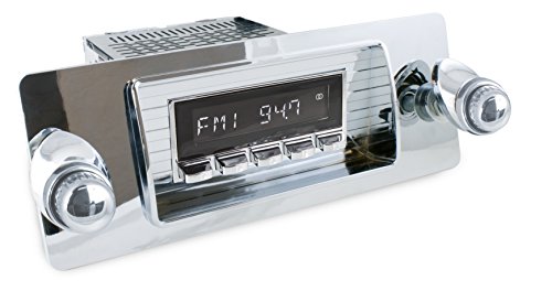 RetroSound HC-101-253-06-76 Hermosa Direct-Fit Radio for Classic Vehicles (Chrome Face and Buttons and Chrome Bezel)