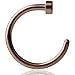 Ruifan 6pcs Stainless Steel Body Jewelry Piercing Earrings Nose Hoop Ring Unisex 18 Gauge 5/16