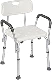 Casiva Premium Shower Chair with Arms - Strong, Secure Bathtub Chair & Shower Bench with Non-Slip Feet & Padded Arms