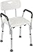 Casiva Premium Shower Chair with Arms - Strong, Secure Bathtub Chair & Shower Bench with Non-Slip Feet & Padded Arms