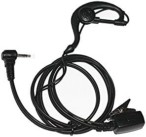 Caroo G shape Earpiece headset PTT MIC for 1 PIN 2.5MM Motorola COBRA Talkabout Walkie Talkie 2 Way Radio T6200C T5800