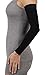 Juzo Soft 2001 20-30mmhg Max Armsleeve with Silicone Top Band for Women,Black,3 (III) MAX Regular