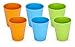 Green Eats Tumblers Drinking Cups, 6 Count, Orange/Blue/Green