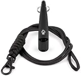 The Dog Lady TDL Gun Dog Training Whistle with Lanyard Black