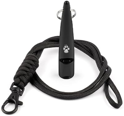 The Dog Lady TDL Gun Dog Training Whistle with Lanyard Black