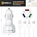 Fast Car Charger, ZOYOL 42W 7A 3-Port Quick Charge 3.0 Fast Car Charger Compatible with Samsung Galaxy S9 S9 Plus S8 S8 Plus S10 S10 Plus Note 8 Note 9, i Phone XS XR X 8 8 Plus 7 7 Plus 6 6s Plus 5s