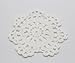 Wholesale 12-piece Lot Handmade Medallion Crochet Lace Cotton Doily Coasters, 4-inch Round, White