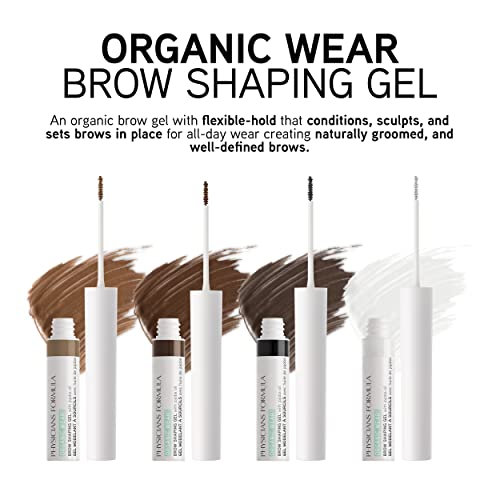 PHYSICIANS FORMULA ORGANIC WEAR ALL NATURAL EYEBROW BROW GEL SOFT BLACK | DERMATOLOGIST TESTED, CLINICIALLY TESTED
