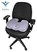 ErgoAlign Ergonomic Memory Foam Orthopedic Coccyx Relief Seat Cushion (100% Best for Wheelchair, Office Chair Pad, Travel Seat Pillow or Home Sciatica (Gray/Grey)
