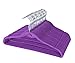 ESYLIFE Cascading Velvet Hangers with 360 Degree Swivel Hooks Ultra Thin No Slip, 50 Pack, Purple