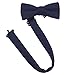 Hold’Em Suspender and Bow Tie Set for Kids, Boys, and Baby - Proudly Made in USA - Extra Sturdy Polished Silver Metal Clips, Pre Tied Bow Tie-Navy22
