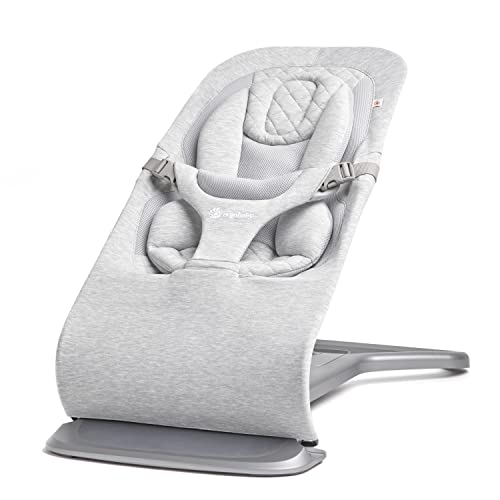 Sdraietta 3-in-1 Evolve, sdraietta ergonomica per neonati dalla nascita fino ai più piccoli, altalena con inserto per neonati (2,5 kg - 13,2 kg), Light Grey