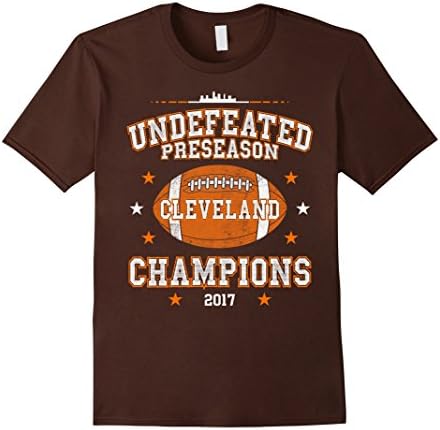 Mens Undefeated Preseason Champions 2017 Cleveland T-Shirt Large Brown