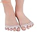 Zittop Toe Separators 4 Pieces - Bunion Corrector Five Toes Overlapping -Toe Spacers Pain Relief -Toe Stretcher for Hammer Toe, Foot Pain and Yoga Men and Women (White)