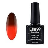 Chameleon Temperature Changing Colour Nail Lacquers Soak Off UV LED Gel Polish Chocolate - Coral
