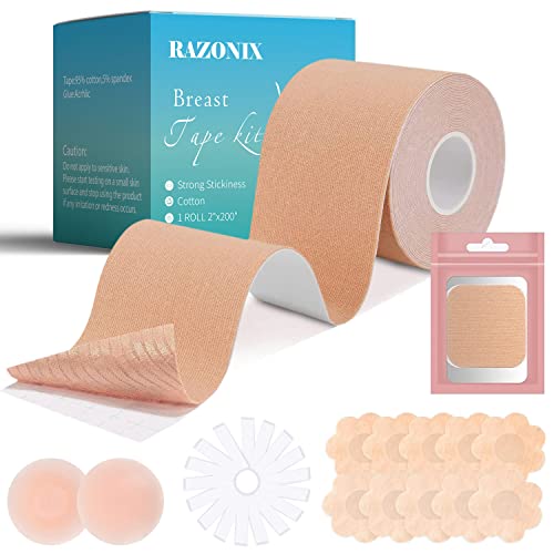 RAZONIX Boob Tape, Replace Your BraInstant Breast Tape, Suitable for AG, 1 Breast Lift Tape, 5