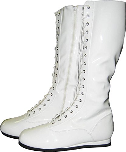 White Adult Wrestling Boots
