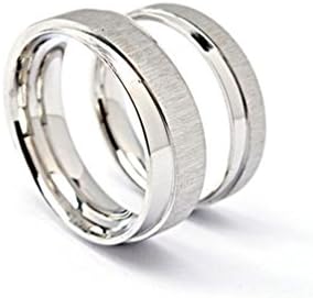 Jewelryfinds Korea Frosted Rotating Halloween Prom Couple Rings Titanium Steel Radiation