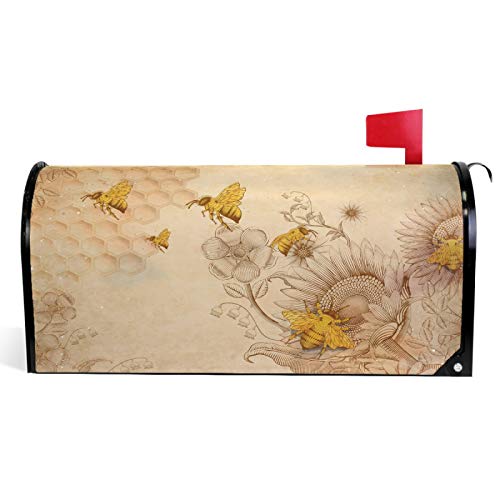 Vdsrup Honey Bees Sunflowers Mailbox Cover Vintage