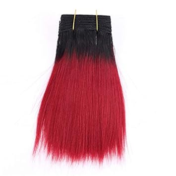 Buy Fsr Black To Red Two Tone Ombre Synthetic Hair Extensions