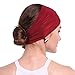 YI HENG MEI Women's Elegant Strench Chiffon Pleated Flower Hair Bands Headband Turban Cap