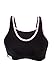 Full Figure Plus Size No-Bounce Camisole Sports Bra Wirefree #1066 Black/Pink