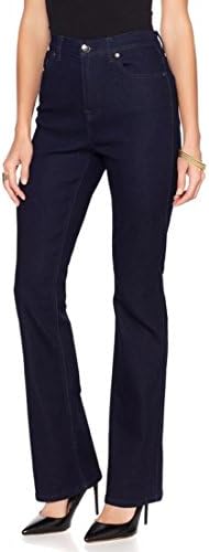 DG2 Diane Gilman Stretch Boot-Cut Jean Basic Colors Fixed Indigo 12 New 567-176