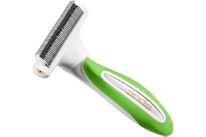 Andis Premium Fine-Tooth Deshedding Rake - White-Green