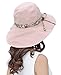 HINDAWI Sun Hats for Women Packable Wide Brim UV Protection Beach Hat,Pink