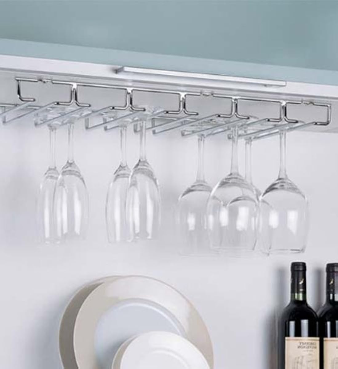 Wine Glass Rack Under 18 Pc Hanging Stemware Hanger Holder