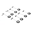 Tanchen-100PcsPack-6-in-1-Cylinder-Shaped-Float-Stop-Fishing-Rubber-Stopper-Bobber-Sinker