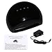 Queentools 12W LED Nail Dryer Nail Light Lamp with 30sec, 60sec, 90sec and 30min Timers, Black