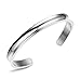 Stainless Steel 18K Gold Tone C Style Smooth Groove Open Bracelet Bangle Cuff for Women L6.49