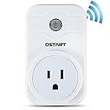 Smart Plug, Ostart Timer Plug WiFi Plug Wireless Switch Outlet, Timer Socket Turn On/Off by iPhone Android Smart Phone APP Remote Control for Household Appliances (White)
