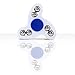 SNP GEARS Tri Fidget Spinner Toy With Ceramic Bearing EDC Focus Stress Reducer Toy Perfect For ADD ADHD Anxiety and Autism Adult Kids (ZWhiteStar)