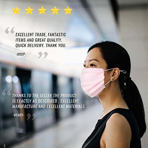 THE EVERYDAY FACE MASK by Debrief Me - Latest Cutting-EdgeReusable, Portable, Foldable, Lightweight 100% Cotton Dust Mask for Sensitive Skin Gardening Mowing Nail Tech Cleaning Saw Dust(Light Pink)