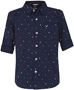 Boys Printed Casual Shirt_ Blue